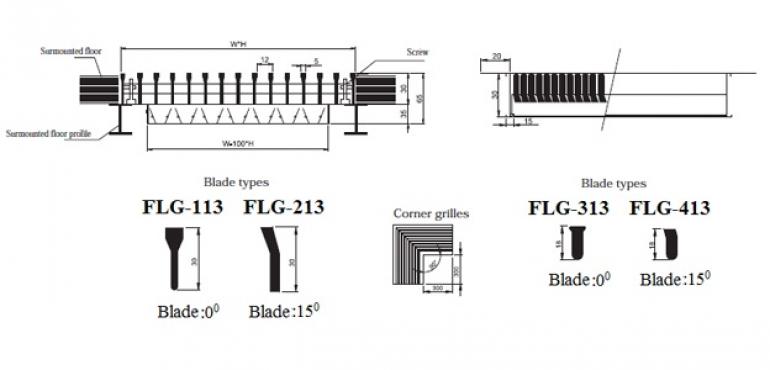 Floor linear grille FLG-013 GMC AIR - 1