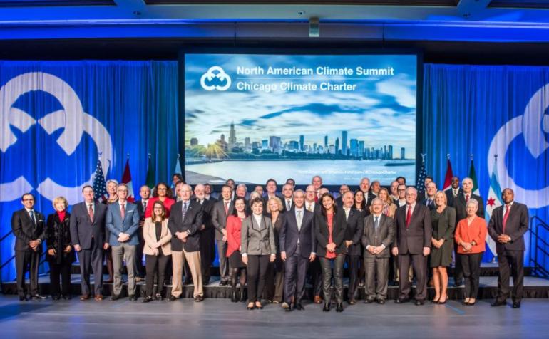 Barack Obama applauds US cities and states at the first North American Climate Summit - 1