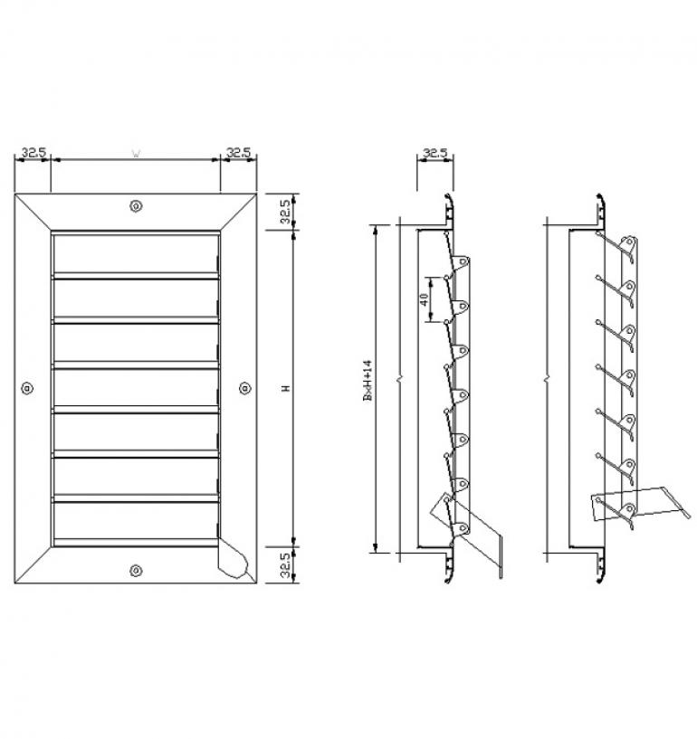 Handled louver HL-062 GMC AIR - 1