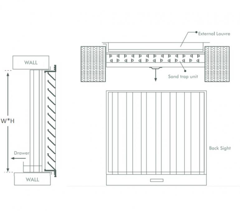 Sand trap louver STL-064 GMC AIR - 1
