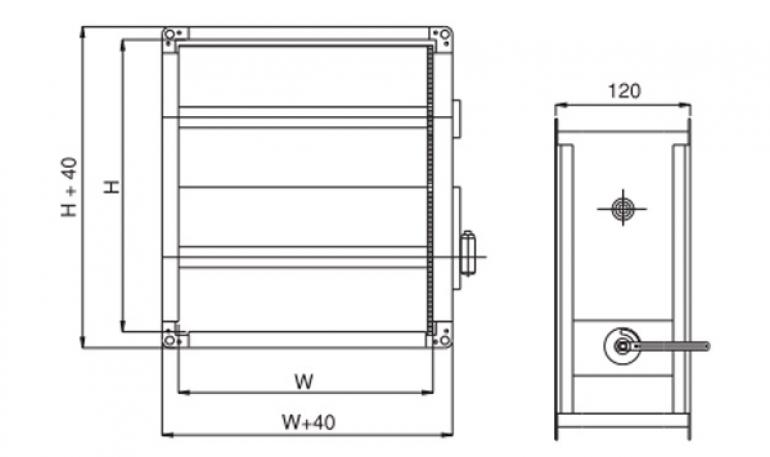 Volume control damper VCD-041 GMC AIR - 1