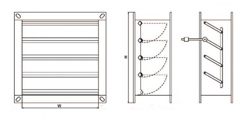 Back draft damper BDD-042 GMC AIR - 1