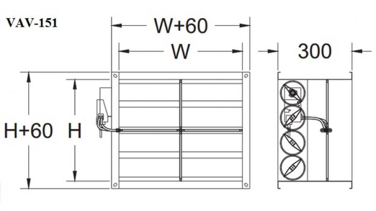 V.A.V. control damper VAV-051 GMC AIR - 1