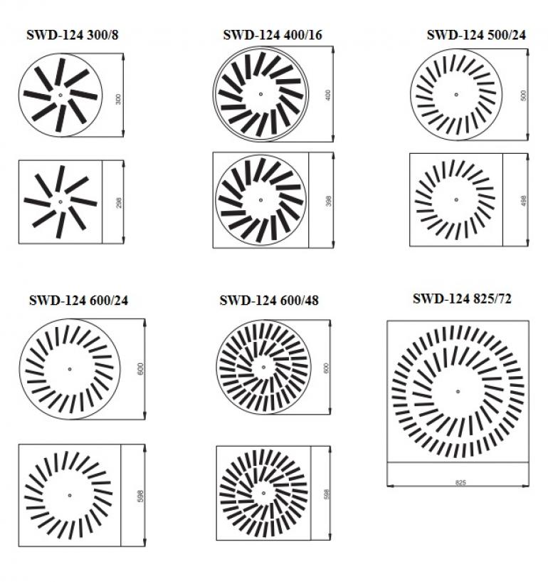 Swirl diffuser SWD-024 GMC AIR - 2