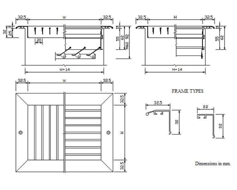 Single deflection grille SDG-001 GMC AIR - 1