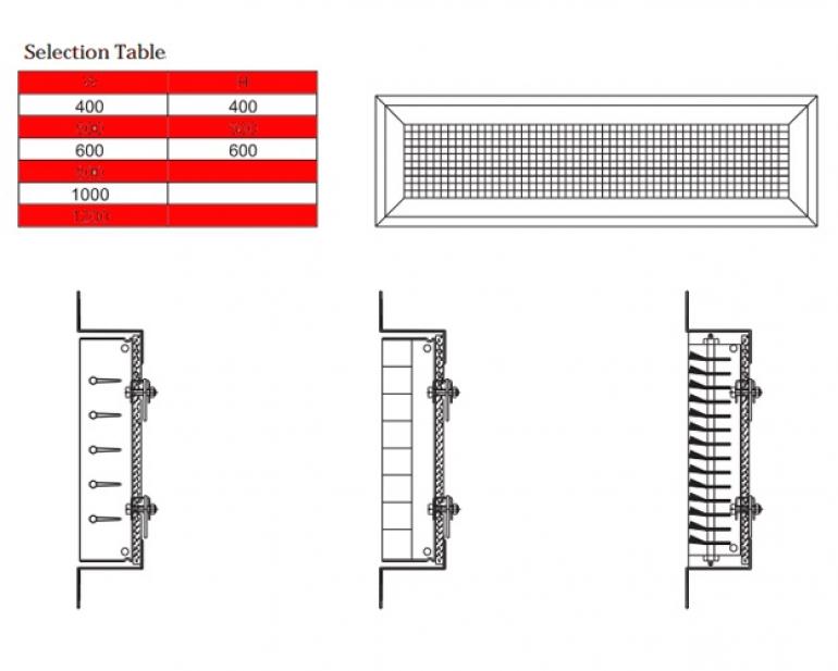 Fan-coil access grille FCG-005 GMC AIR - 3