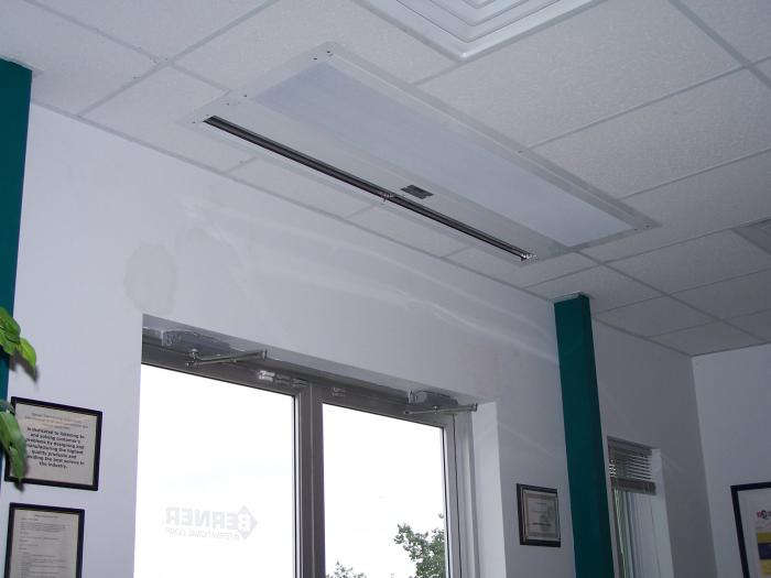 Hot water air curtain ARCHITECTURAL RECESSED 12 Berner